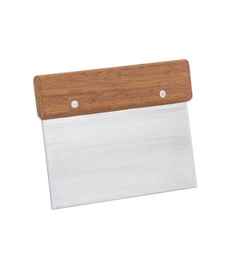 HIC Harold Import Company Pastry Dough Scraper with Wood Handle