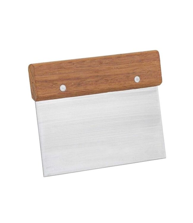 HIC Harold Import Company Pastry Dough Scraper with Wood Handle