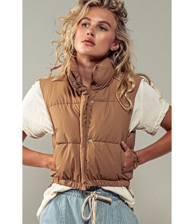 Essential Puffer Down Vest with Adjustable Hem