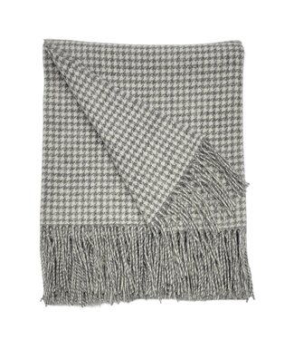Cashmere Houndstooth Woven Throw