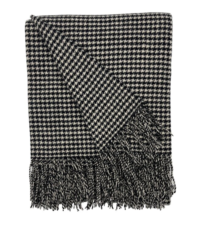 Cashmere Houndstooth Woven Throw