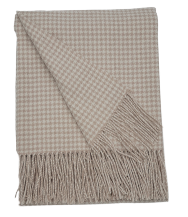 Cashmere Houndstooth Woven Throw
