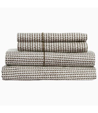 John Robshaw Cinde Coffee Organic Sheet Set - Full / Queen