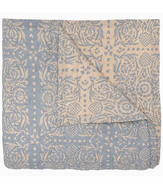 John Robshaw Raisa Slate Woven Quilt - Full / Queen