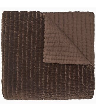 John Robshaw Velvet Coffee Quilt - Full / Queen