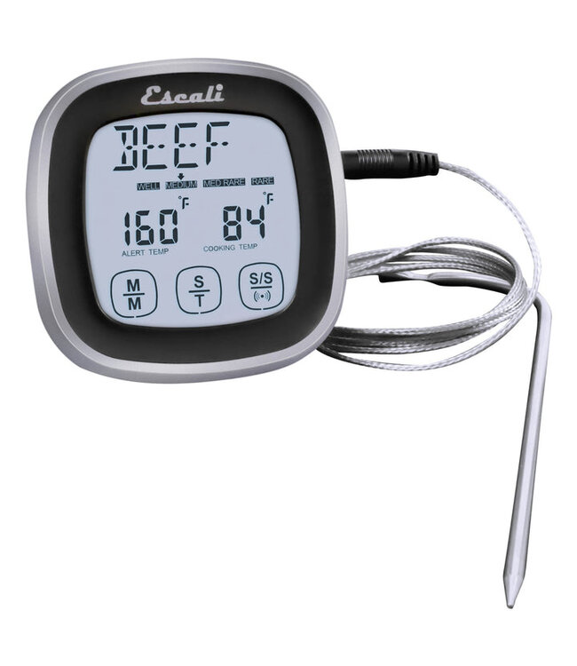 Escali Touch Screen Thermometer and Timer - Black