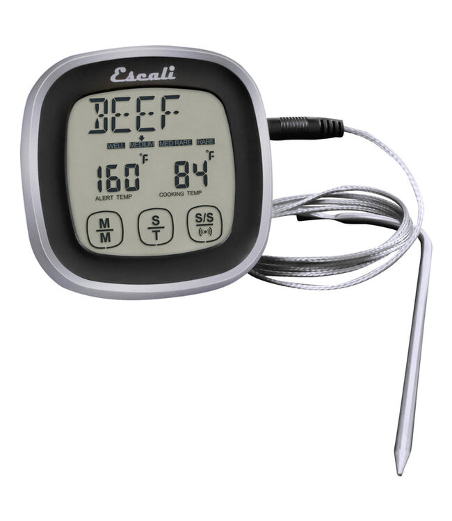 Escali Touch Screen Thermometer and Timer - Black
