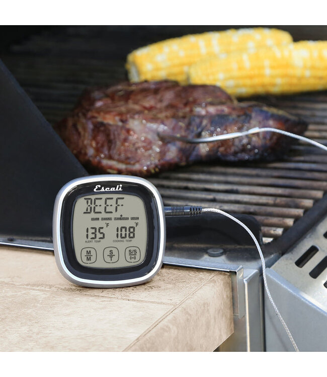 Escali Touch Screen Thermometer and Timer - Black