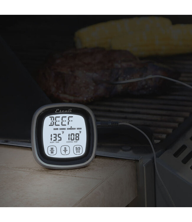 Escali Touch Screen Thermometer and Timer - Black