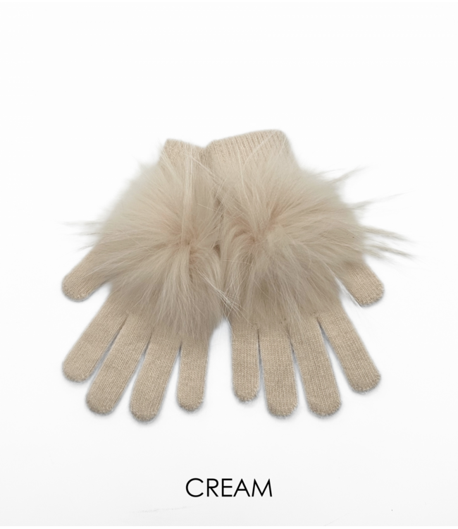 Linda Richards Angora Pom Pom Gloves