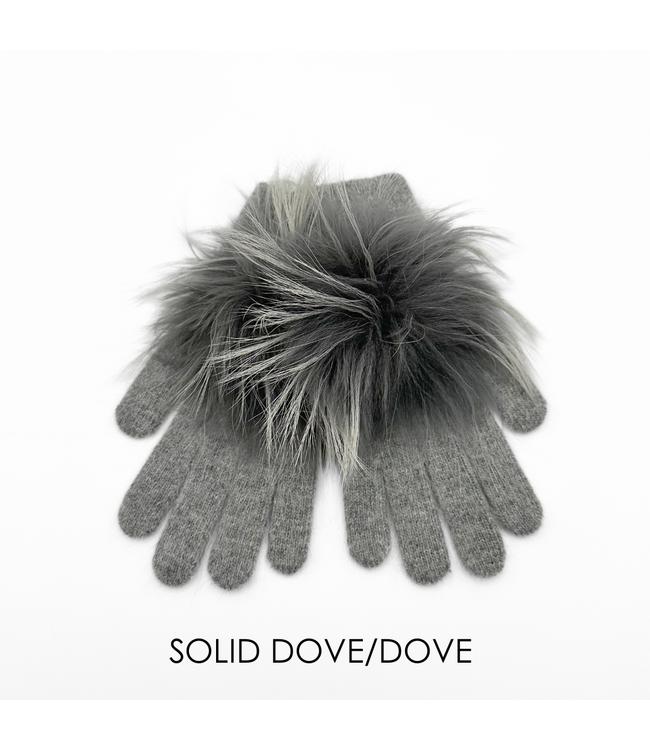 Linda Richards Angora Pom Pom Gloves