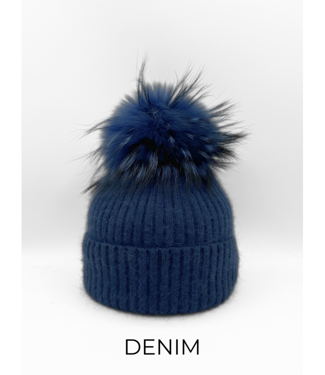 Linda Richards Angora Pom Pom Hat