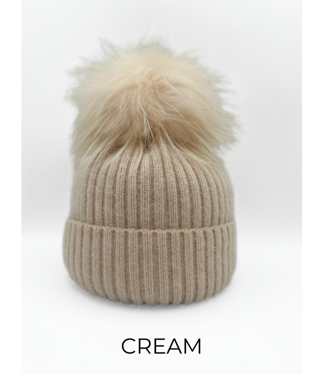 Linda Richards Angora Pom Pom Hat