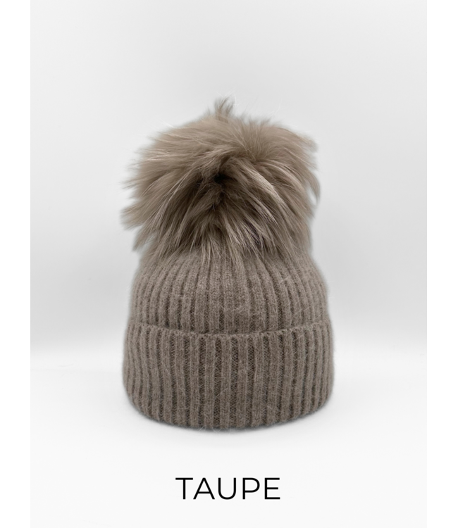 Linda Richards Angora Pom Pom Hat