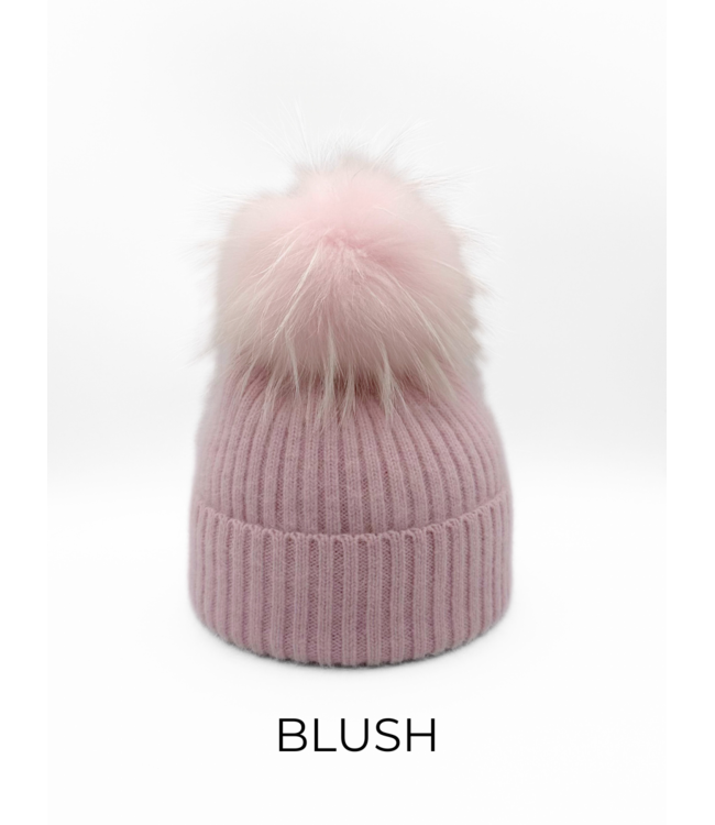 Linda Richards Angora Pom Pom Hat