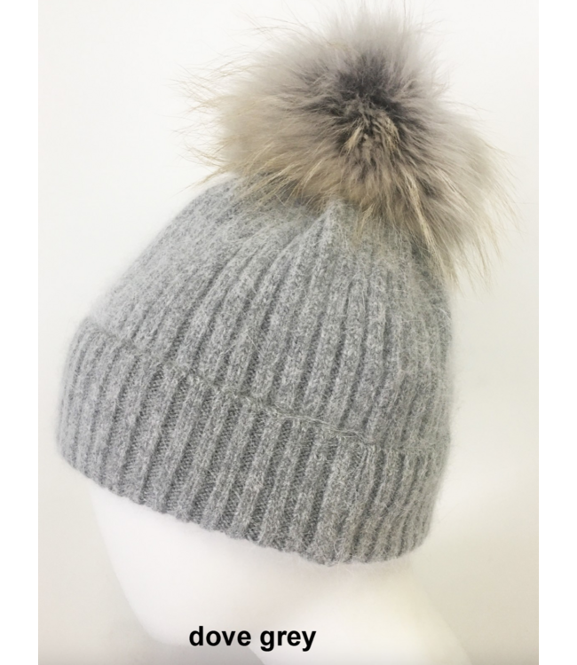 Linda Richards Angora Pom Pom Hat