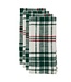 White and Green Plaid Cotton Cloth Napkin