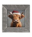Santa Hat Highland Cow - Square