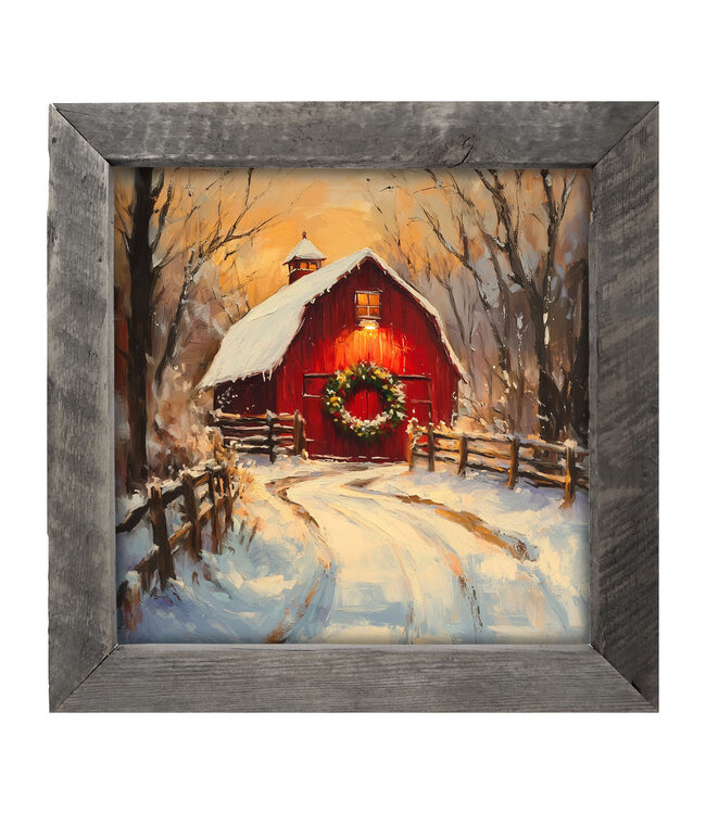 Red Barn at Christmas