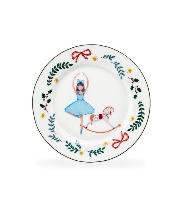 Assorted Nutcracker Wonderland 8" Salad Plates - Set of 4