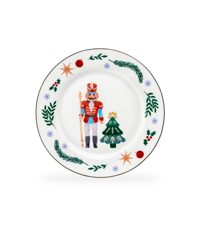 Assorted Nutcracker Wonderland 8" Salad Plates - Set of 4