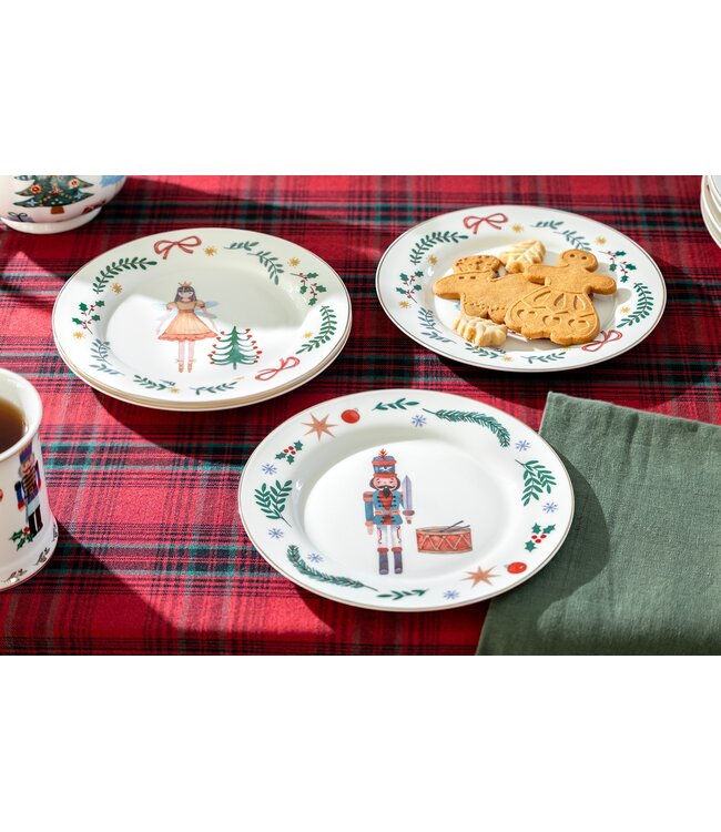 Assorted Nutcracker Wonderland 8" Salad Plates - Set of 4