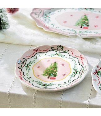 Christmas Tree Pink - 8.75" Dessert / Salad Plate