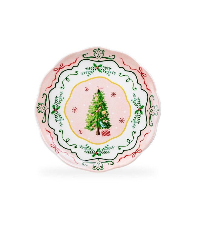 Christmas Tree Pink - 8.75" Dessert / Salad Plate