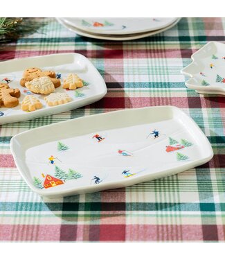 Winter Ski Slope 10.4" Serving Tray