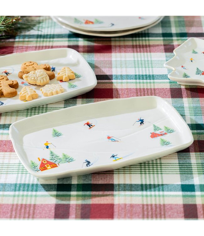 Winter Ski Slope 10.4" Serving Tray