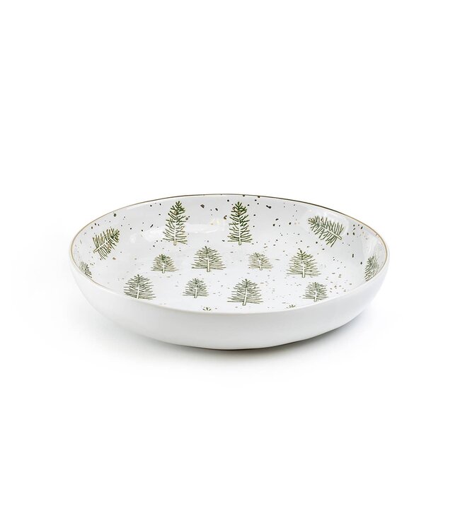 Snowy Pine Trees 10" Pasta Bowl