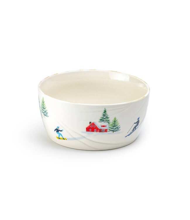 Winter Ski Slope 6" Bowl