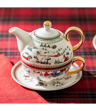 Holiday Winter Wonderland Tea For One Set