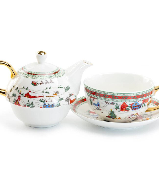 Holiday Winter Wonderland Tea For One Set
