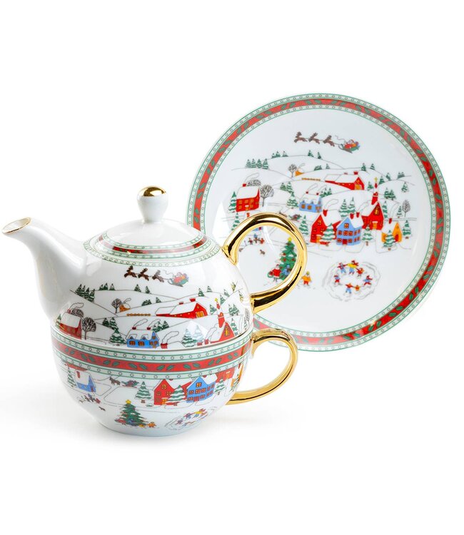 Holiday Winter Wonderland Tea For One Set