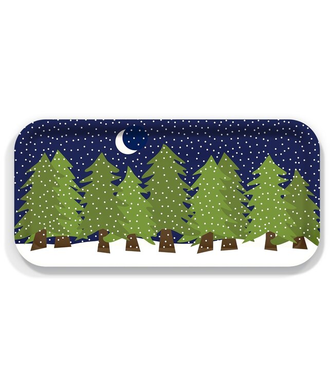 Midnight Snow Forest - Small Serving Tray