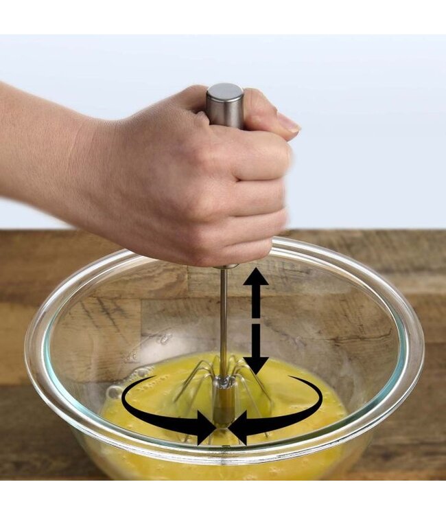 HIC Harold Import Company Mrs. Anderson's Baking Stainless Steel Rotary Whisk Blender