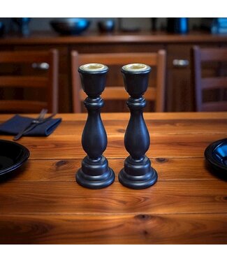 7" Black Candlestick