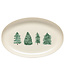Casafina Platter Oval 16in - Christmas Tree Pacifica