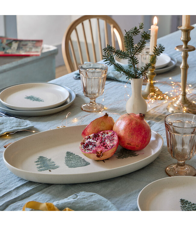Casafina Platter Oval 16in - Christmas Tree Pacifica