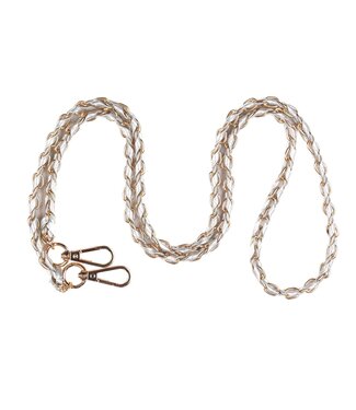 Pom Pom London Strap - Gold Chain Silver Weave