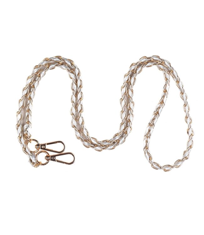 Pom Pom London Strap - Gold Chain Silver Weave