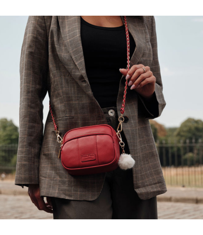 Pom Pom London The Original Mini Bag - Crimson Red