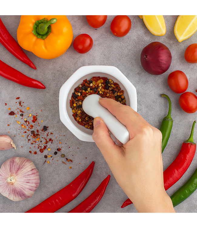 HIC Harold Import Company Octagonal Mortar & Pestle