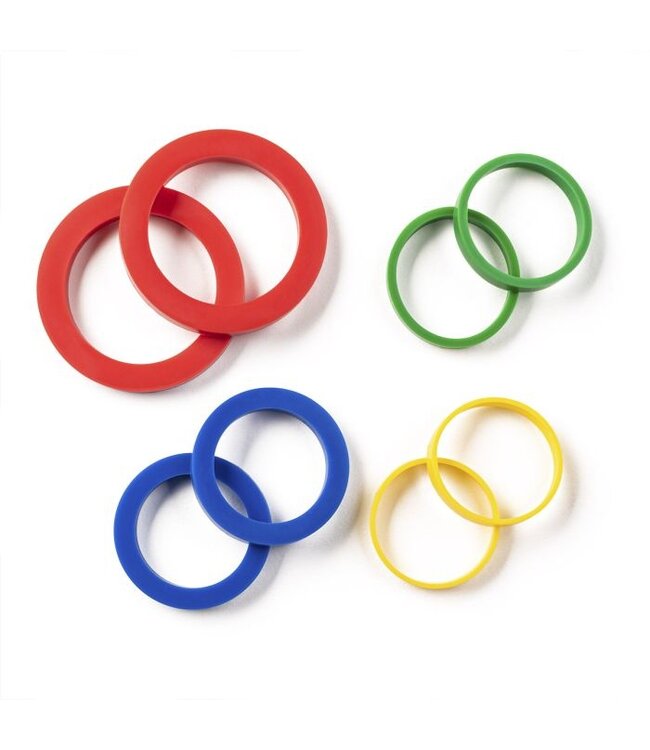 HIC Harold Import Company Mrs. Anderson's Baking Rolling Pin Rings, 8 Piece Set