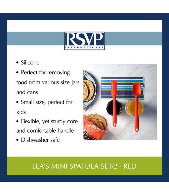 RSVP Ela's Mini Spatula Set - Red