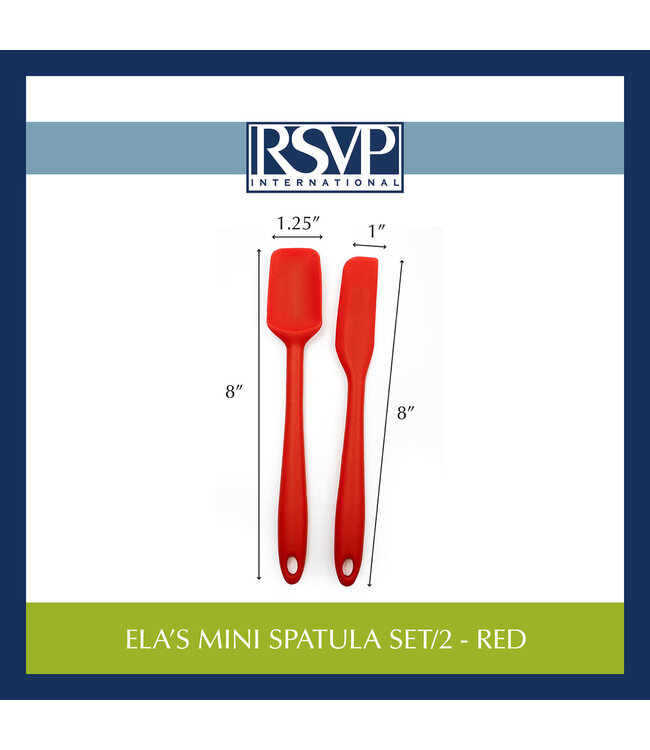 RSVP Ela's Mini Spatula Set - Red