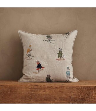 Coral & Tusk Pillow - Downhill Skiers