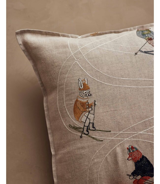 Coral & Tusk Pillow - Downhill Skiers