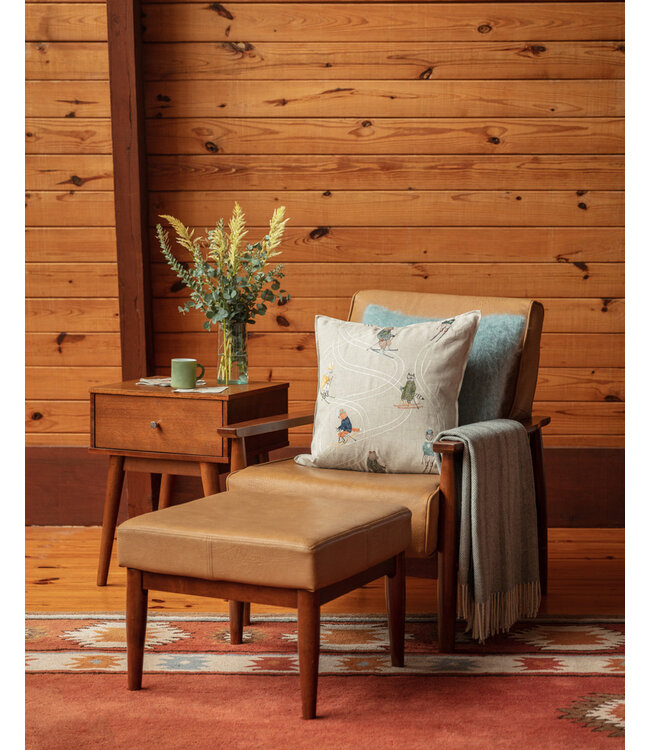 Coral & Tusk Pillow - Downhill Skiers